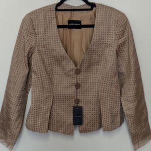 Tan Silk Giorgio Armani Blazer - (Vintage, NWT)